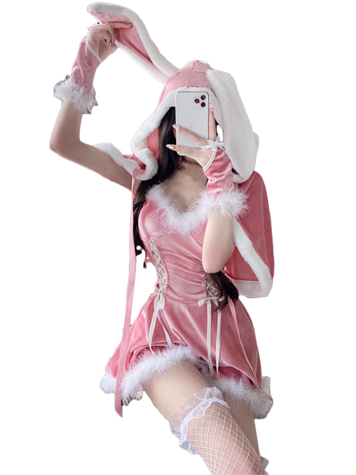 Amazon | [VEROMAN] クリスマス ウサギ うさぎの耳付き サンタ